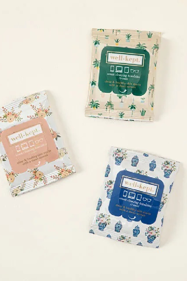 Well-Kept screen wipes are so pretty, they make great tech stocking stuffers