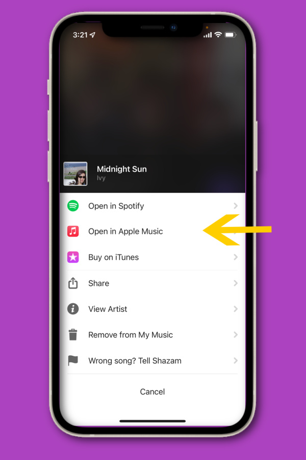 Tips for opening Apple Music instead of Spotify from Shazam