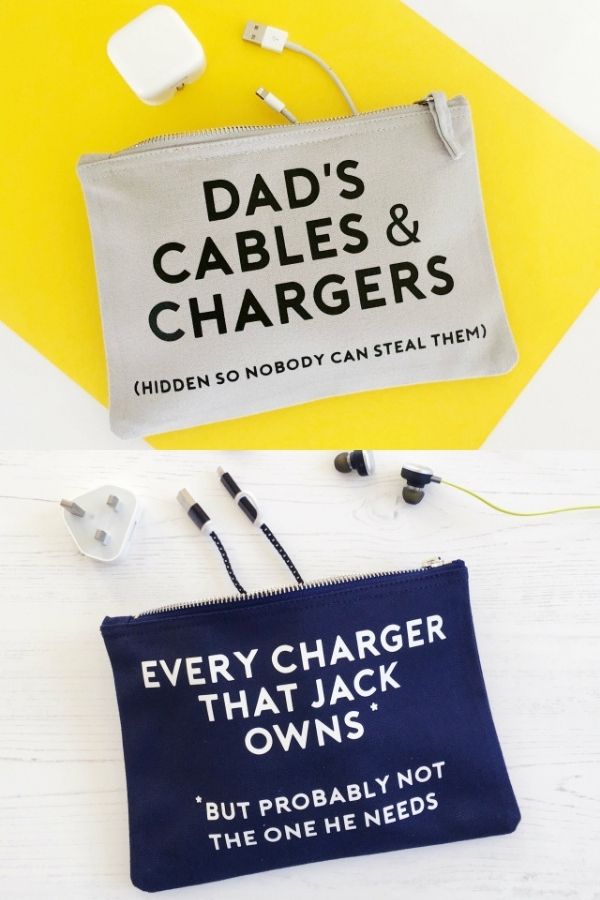 Cracking up over these too-truthful tech storage bags that make a great Father's Day gift