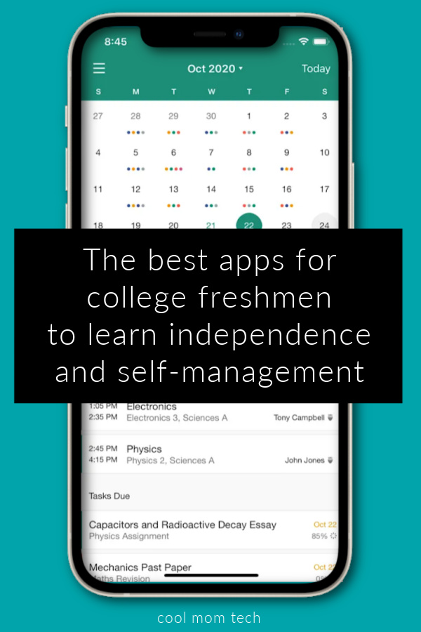 The best apps to help college students learn independence and self-management | Cool Mom Tech