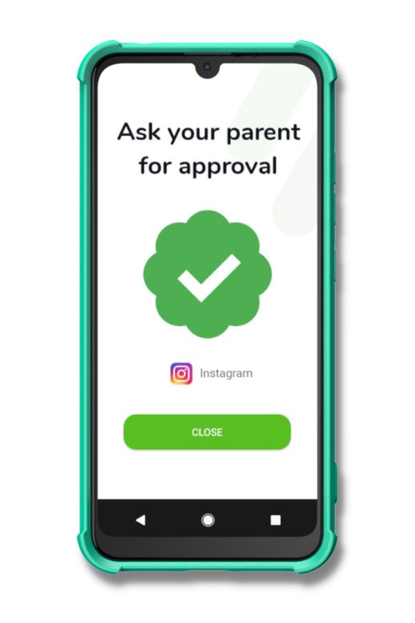 Teracube Thrive phone for kids requires parental approval to download apps.